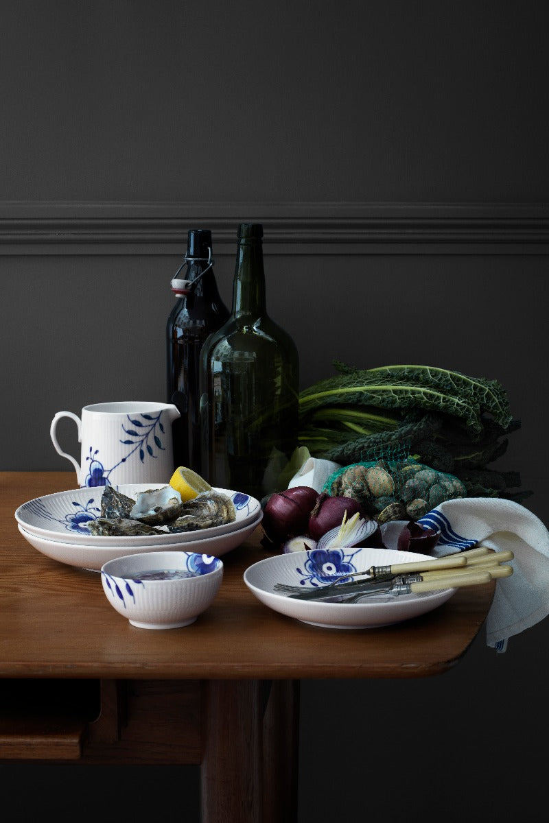 Royal Copenhagen Blå Mega riflet skål - 24 cl. - Bahne